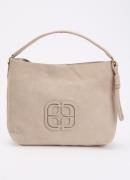 L.K.Bennett Lou Lou schoudertas van suède met logo