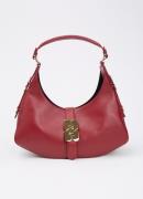 Ganni Kat Small schoudertas van leer met logo