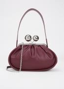 MaxMara Clutch van leer met afneembare schouderriem