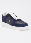 Ralph Lauren Masters Court sneaker van suède met details van leer