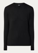 Josephine & Co Lili ribgebreide longsleeve met ribstructuur