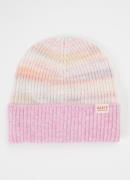 Barts Lianan grofgebreide muts met lurex en streepprint