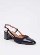 Jonak Dhapopy slingback van kalfssuède met lakleren details