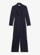 Reiss Rhoda jumpsuit in wolblend met krijtstreep