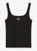 Calvin Klein Tanktop met logoborduring en ribstructuur