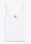 Calvin Klein Tanktop met logoborduring en ribstructuur