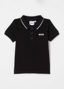 BOSS Polo van piqué katoen met logoborduring
