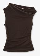 Reiss Demi off shoulder top van fluweel