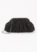 L.K.Bennett Crystal clutch met strass en afneembare schouderriem