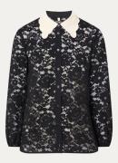 L.K.Bennett Yvette blouse met opengewerkt dessin