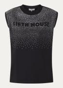 Fifth House Kyla mouwloze top met strass