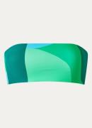 Seafolly Sorrento reversible bandeau bikinitop met print