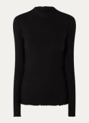 Marc O'Polo Denim Longsleeve in lyocellblend met opstaande kraag