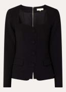 JOSH V Lise top met schoudervulling en sierknopen