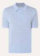 Gant Fijngebreide regular fit polo van merino wol met logoborduring