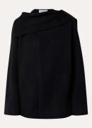 Neo Noir Wals poncho met asymmetrische hals