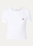Levi's Cropped T-shirt met ribstructuur