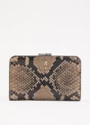 FURLA Camelia portemonnee van leer met slangenprint