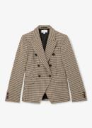 Reiss Hartley double-breasted blazer in wolblend met pied-de-poule des...