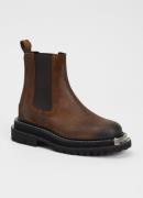 Sandro Chelsea boot van suède