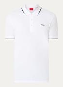 HUGO Dinoso slim fit polo van piqué katoen met logo
