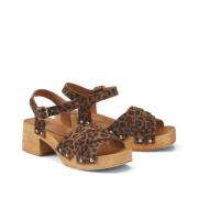 Sandalen in leer, klomp spirit