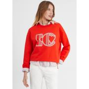 Sweater met ronde hals en lange mouwen logo