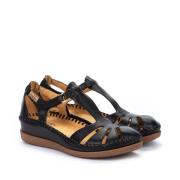 Leren sandalen met sleehak Cadaques