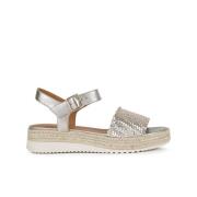 Sandalen van gevlochten leer Eolie