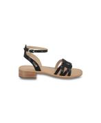 Leren sandalen met lage hak Hireen