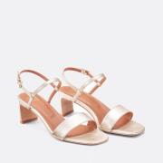 Sandalen van metallic leer, Signature CANDICE