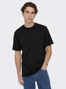 Recht T-shirt met logo