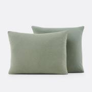 Dubbelzijdige kussensloop in gewassen linnen en gewassen katoen, Annab...