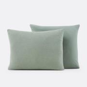 Dubbelzijdige kussensloop in gewassen linnen en gewassen katoen, Annab...