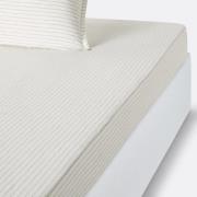 Hoeslaken in gewassen linnen, gestreept, omslag 35 cm, Linot