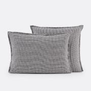 Kussensloop in gewassen linnen, Linot Carreaux