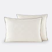 Kussensloop in gewassen satijnkatoen, Victor, dambord motief