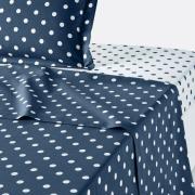 Laken in zuiver katoen met stiippenprint, Clarisse