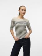 Trui met ronde hals en 3/4 mouwen