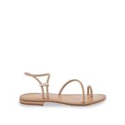 Sandalen in leer met stras Hodaxa