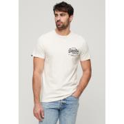 T-shirt met ronde hals, logo voor-en achteraan