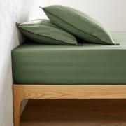 Hoeslaken in gewassen satijnkatoen, Victor, gestreept