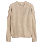 Gebreid vest in geribbeld tricot