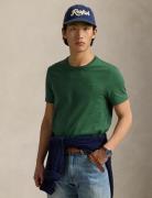 Effen slim T-shirt in jersey met geborduurd logo