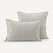 Kussensloop in gewassen hennep, Helm