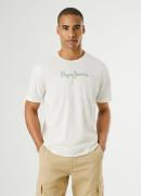 T-shirt met ronde hals en logo