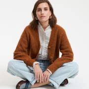 Vest met V-hals, mixed alpaca, Signature GILDAS