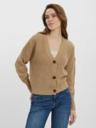 Kort gebreid vest met knoopsluiting