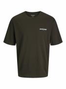 T-shirt, korte mouwen en logo achteraan