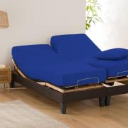 Effen hoeslaken in katoen, verstelbare bedbodem, Scenario